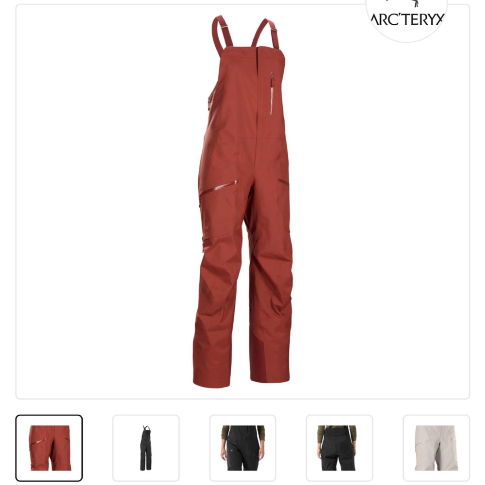 Arc’teryx sentinel bib pant Sz 8 Tall